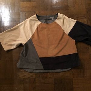 Vince Camuto Faux Suede Shirt Size M